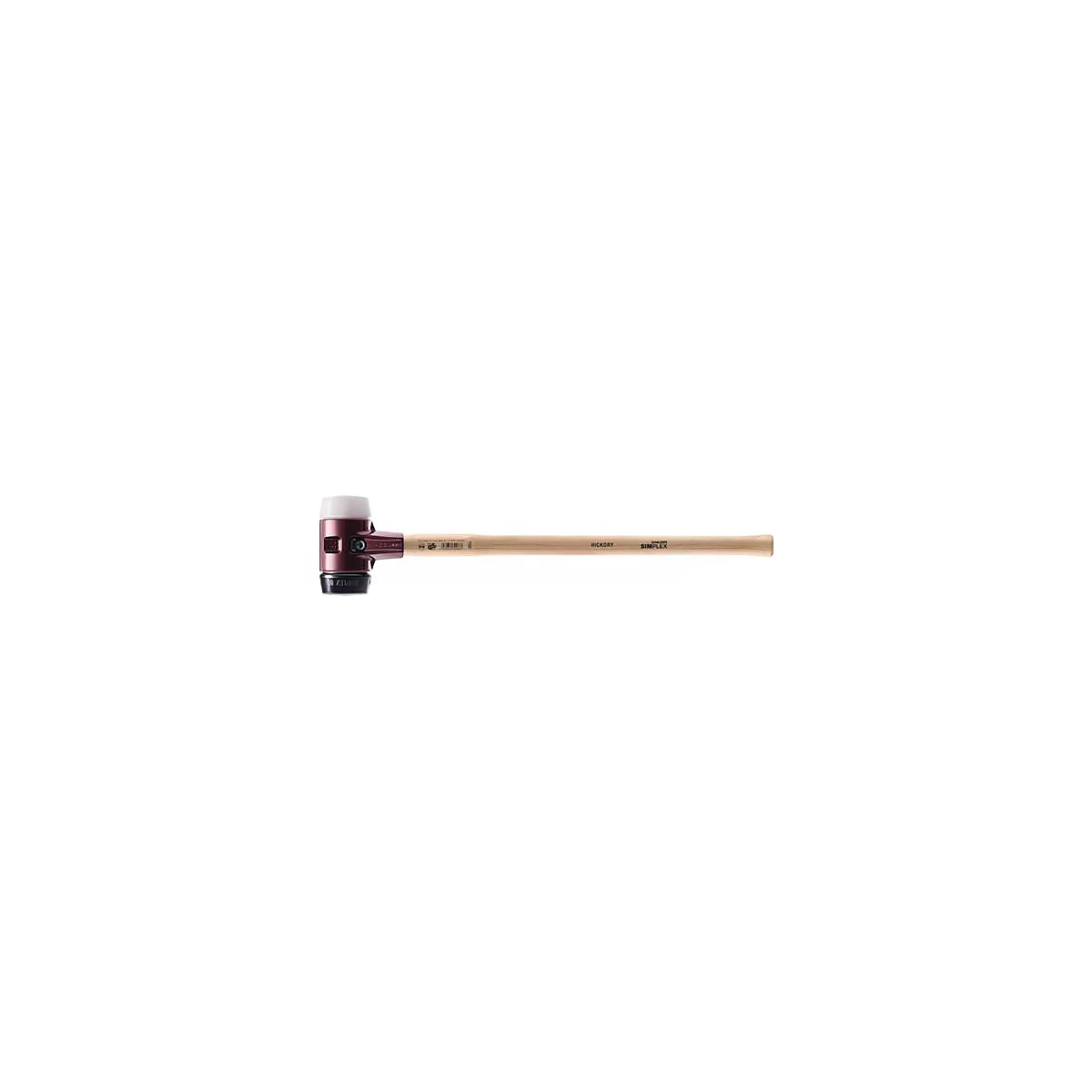 Vorschlaghammer SIMPLEX Kopf-D.100mm L.1000mm Superplastik weiß/Gummi