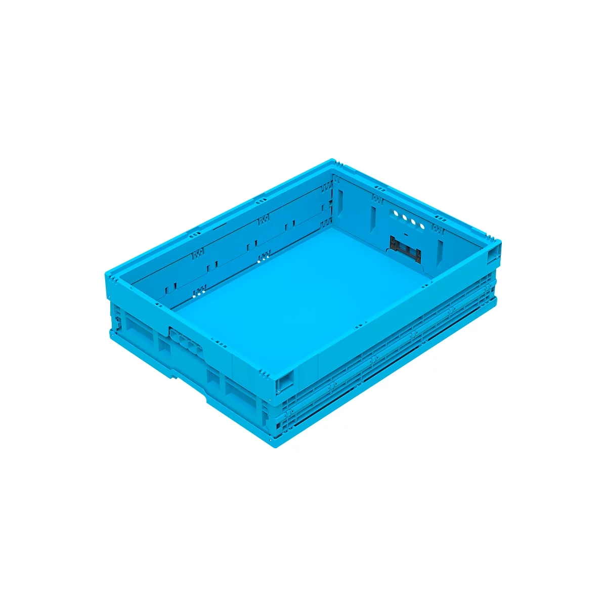 Vouwbak EURO 8622 V1- polypropeen - L 800 x B 600 x H 220 mm - 70 L - blauw