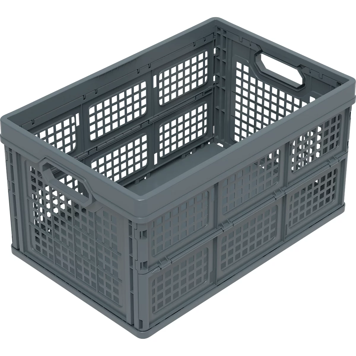 Vouwdoos EURO 532-40 - polypropeen - L 530 x B 350 x H 275 mm - 40 L - grijs