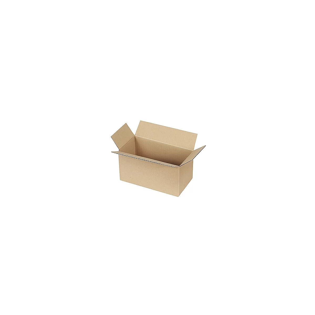 Vouwdozen, 1-wand, fijne fluit, B 200 x D 100 x H 100 mm, bruin, 20 stuks
