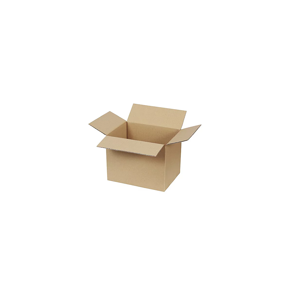 Vouwdozen, 1-wand, fijne fluit, B 200 x D 150 x H 150 mm, bruin, 20 stuks
