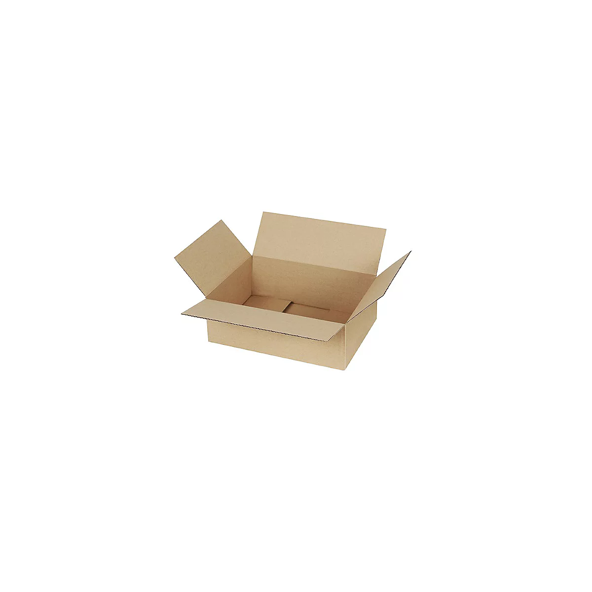 Vouwdozen, 1-wand, fijne fluit, B 300 x D 215 x H 140 mm, bruin, 20 stuks