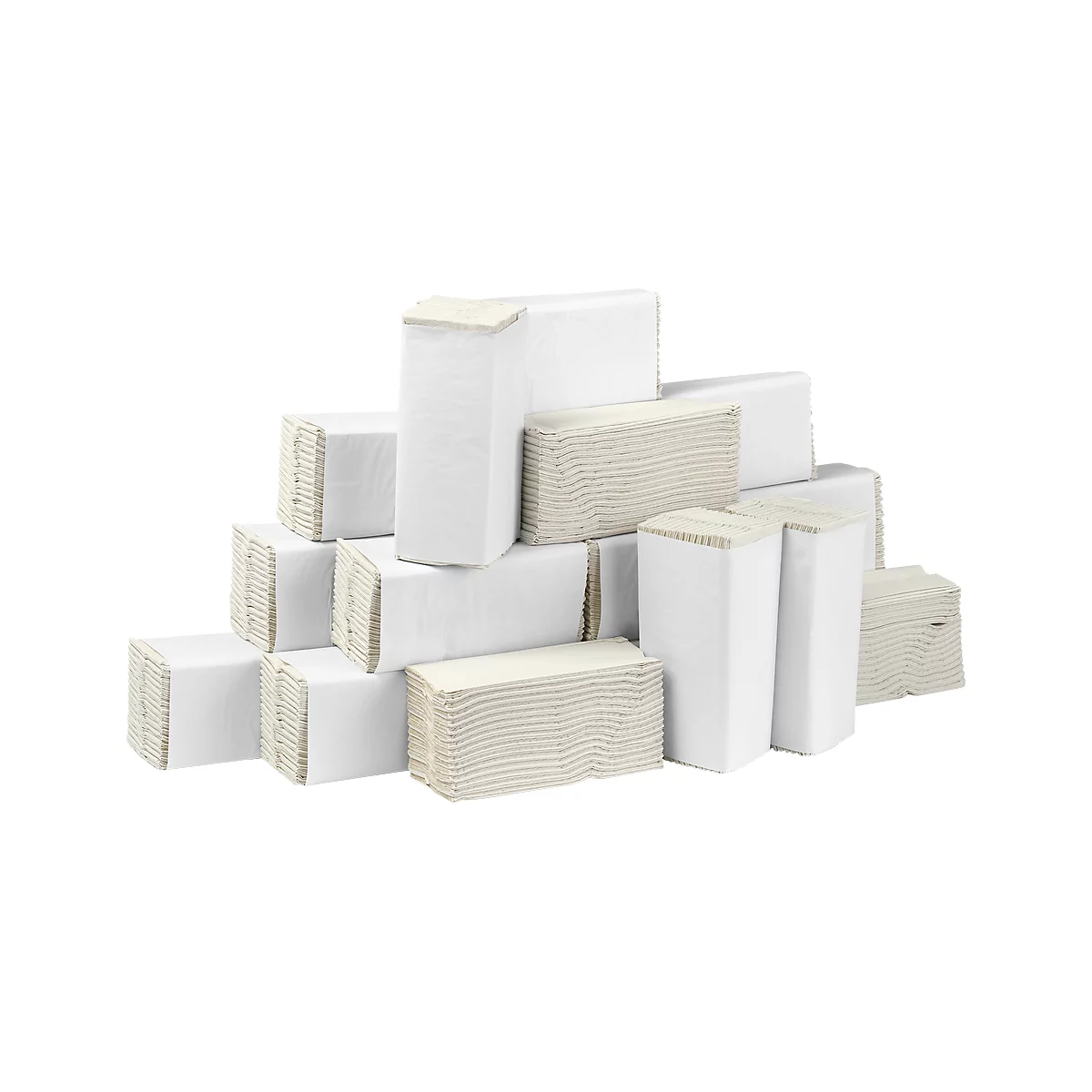 Vouwhanddoekjes, 2-laags, C-vouw, naturel, 2400 vellen
