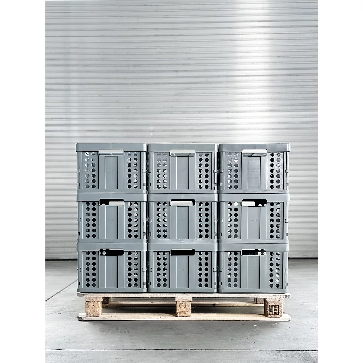 Vouwkrat voor inklapbare trolley CLAX, 46 l, grijs/zwart