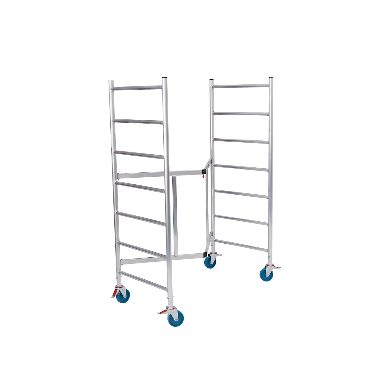 Vouwsteiger Krause RollTec®, werkhoogte tot 2,9 m, belastbaar tot 200 kg/m2, met dek, verrijdbaar, aluminium