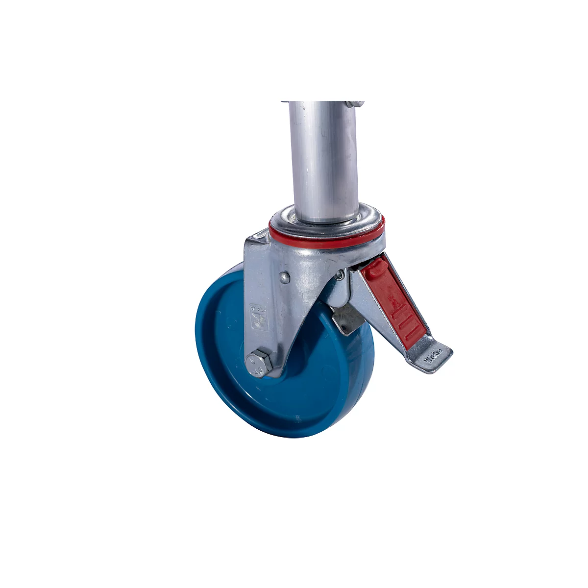 Vouwsteiger Krause RollTec®, werkhoogte tot 2,9 m, belastbaar tot 200 kg/m2, met dek, verrijdbaar, aluminium