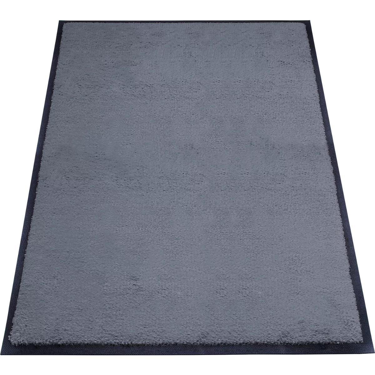 Vuilopvangmat miltex Eazycare Style - high twist nylon en Niltril rubber - antistatisch - UV-bestendig - afwasbaar - 800 x 1200 mm - blauw-grijs