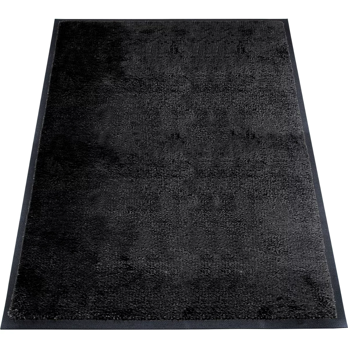 Vuilopvangmat miltex Eazycare Style - high twist nylon en Niltril rubber - antistatisch - UV-bestendig - afwasbaar - 800 x 1200 mm - diepzwart