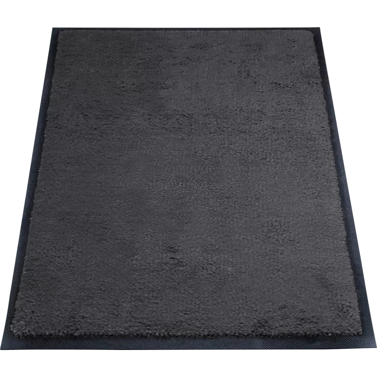 vuilvangmat miltex Eazycare Style, hoekig, antistatisch, UV-bestendig, afwasbaar, high twist nylon &amp; Niltril rubber, 600 x 850 mm, zwart-grijs