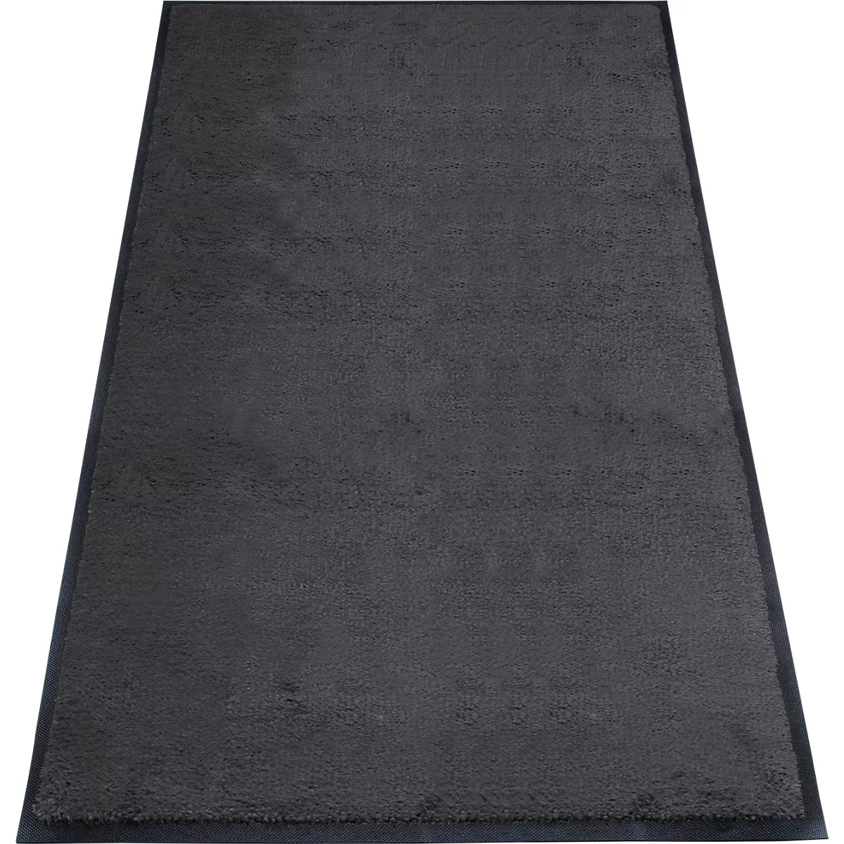 Vuilvangmat miltex Eazycare Style, hoekig, antistatisch, UV-bestendig, afwasbaar, high twist nylon &amp; Niltril rubber, 850 x 1500 mm, zwart-grijs