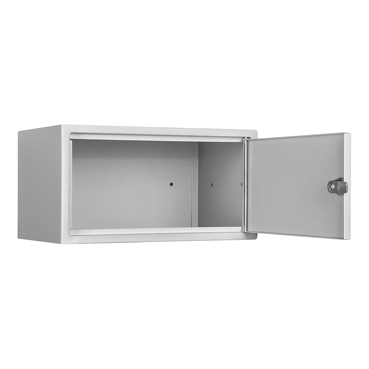 Waardevak WF 3, inhoud 9 l, deurscharnier rechts, cilinderslot met 2 sleutels, incl. verankeringsmateriaal, H 160 x B 300 x D 200 mm, lichtgrijs RAL 7035