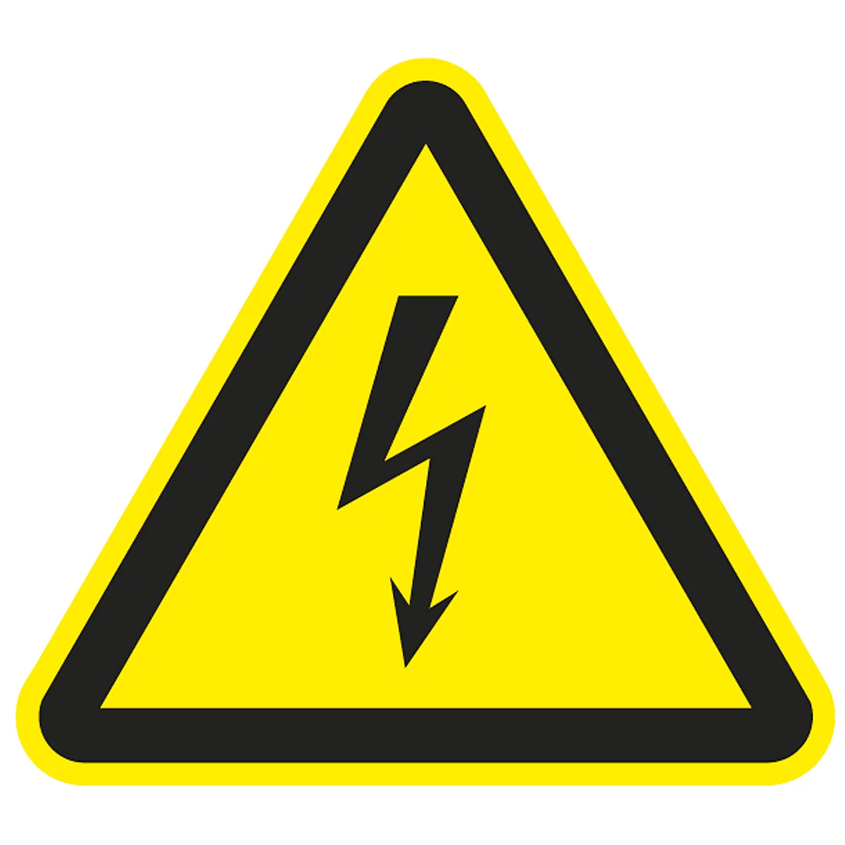 Waarschuwingsbord "Gevaar door elektrische spanning", Folie
