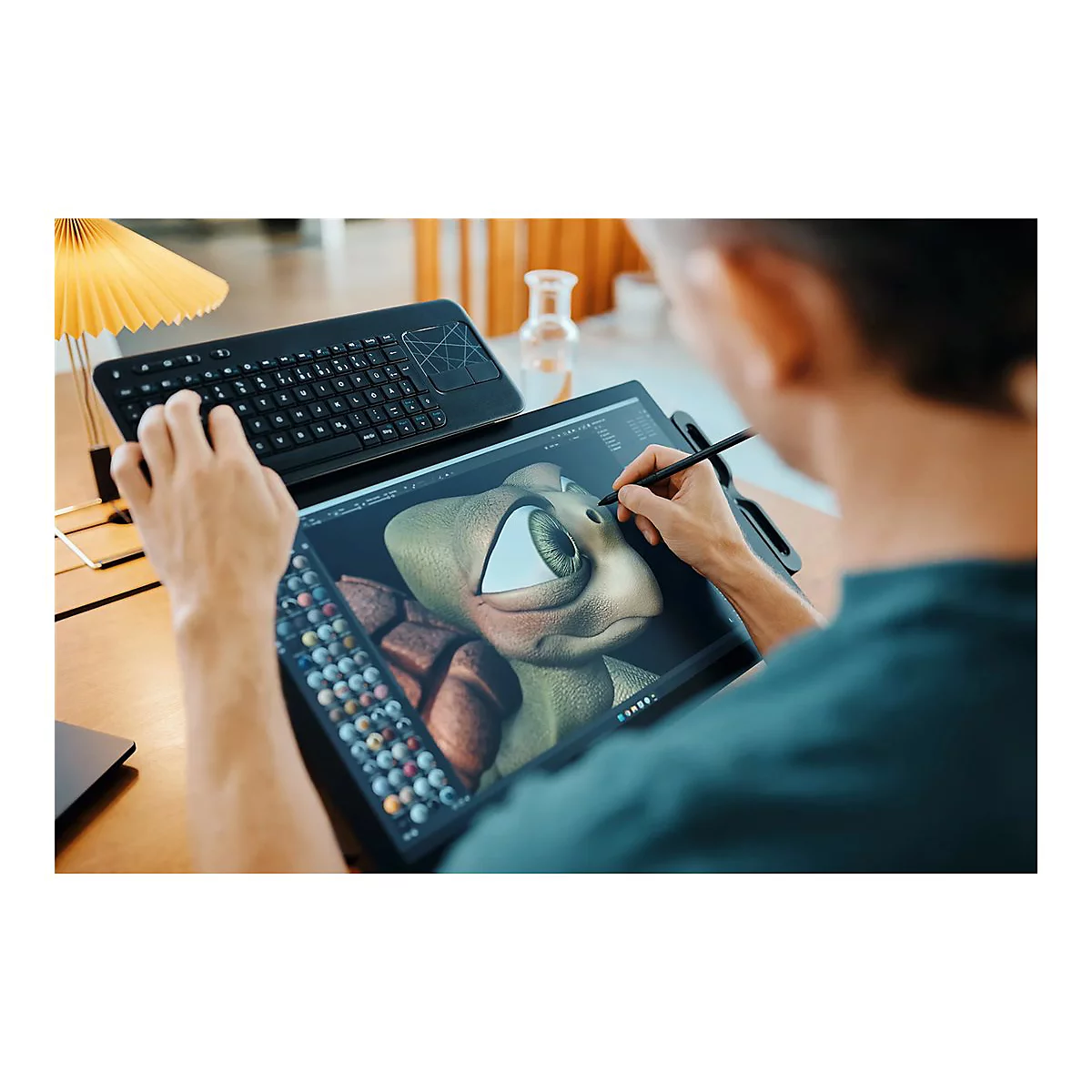 Wacom Cintiq Pro 22 - Digitalisierer mit LCD Anzeige - 47.6 x 26.8 cm - Multi-Touch - elektromagnetisch - 8 Tasten