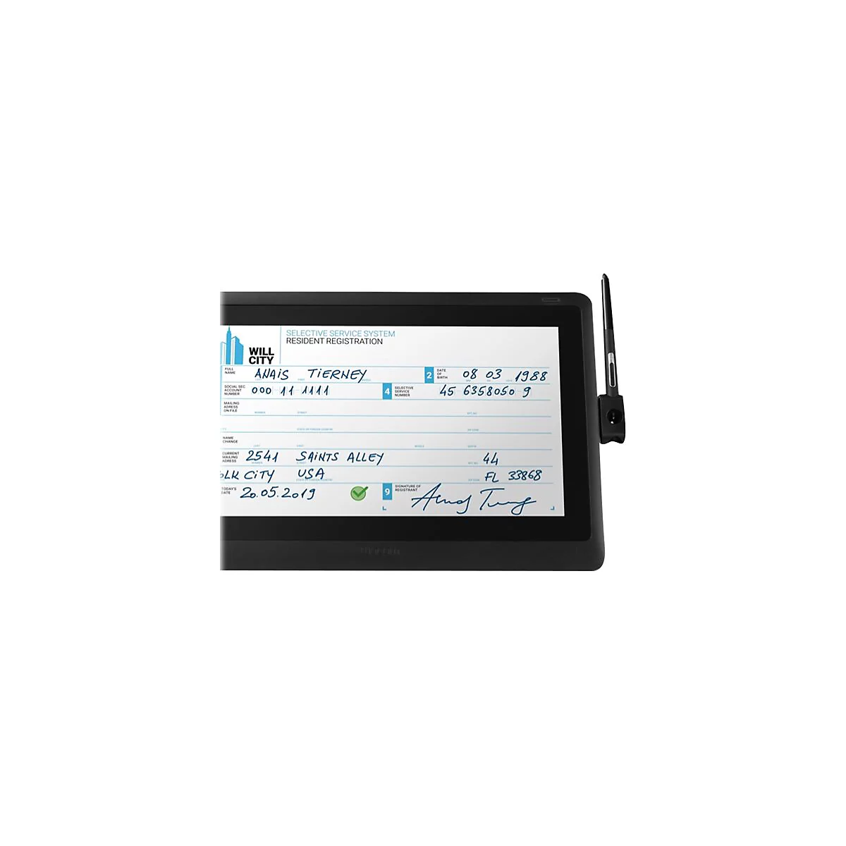 Wacom DTK-1660E - Digitalisierer mit LCD Anzeige - 34.42 x 19.36 cm - elektromagnetisch - kabelgebunden - HDMI, USB 2.0