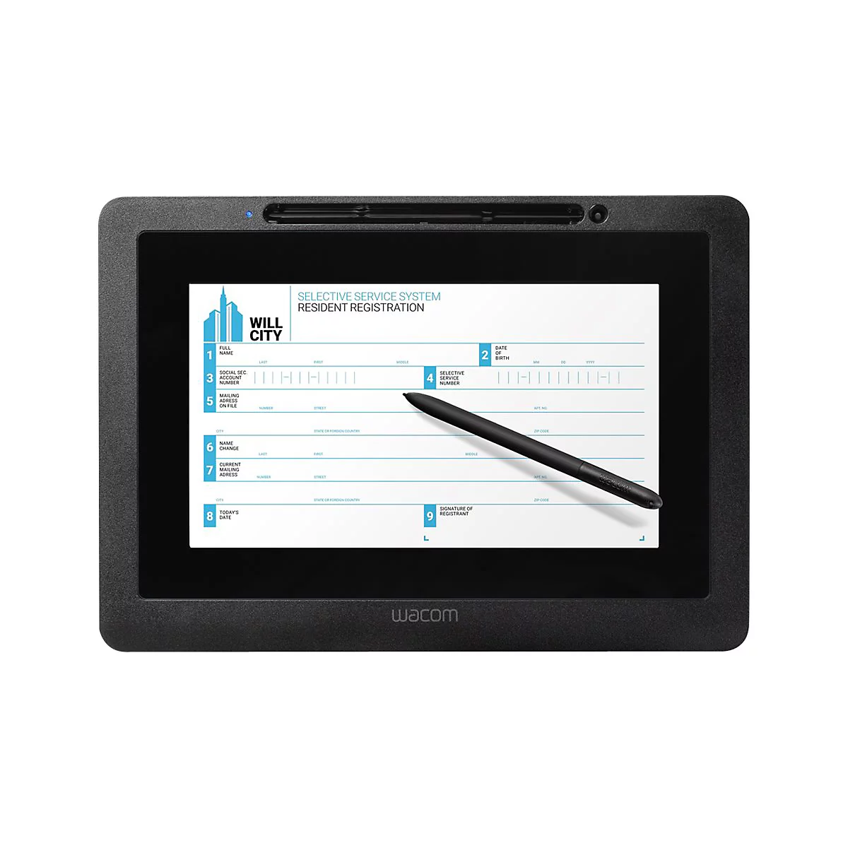 Wacom DTU-1031AX - Digitalisierer mit LCD Anzeige - 22.3 x 12.5 cm - elektromagnetisch - kabelgebunden - USB
