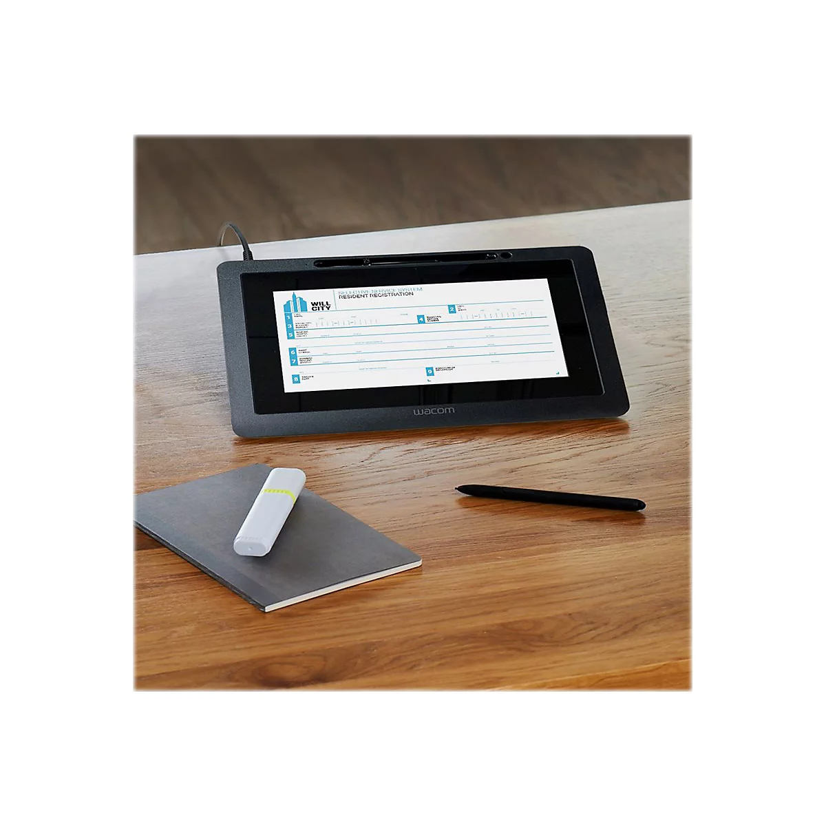 Wacom DTU-1031AX - Digitalisierer mit LCD Anzeige - 22.3 x 12.5 cm - elektromagnetisch - kabelgebunden - USB