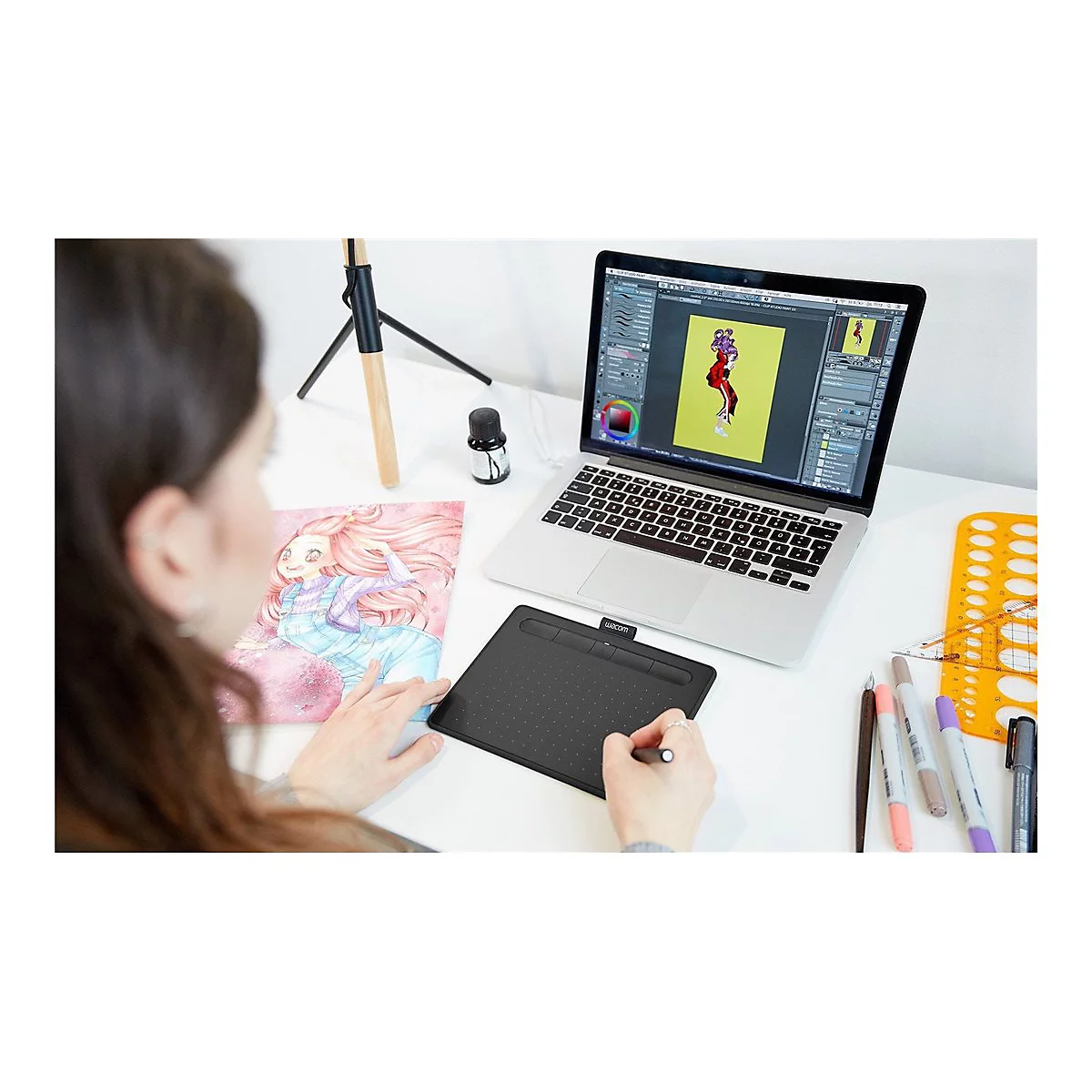 Wacom Intuos Creative Pen Small - Digitalisierer - USB, Bluetooth - Schwarz
