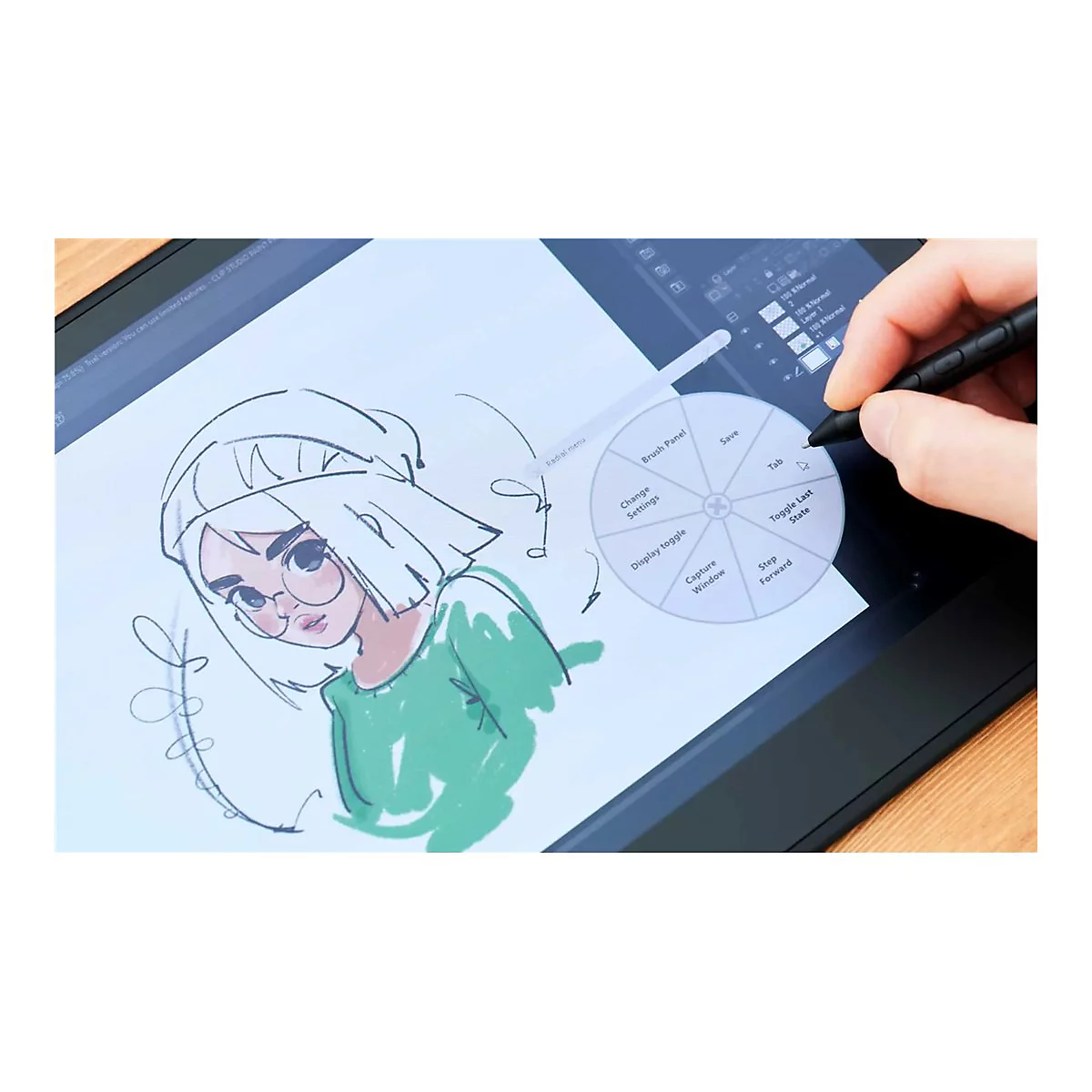 Wacom Movink 13 - Digitalisierer mit OLED-Display - 29.4 x 16.5 cm - Multi-Touch (10-Punkt) - projiziert kapazitiv - kabelgebunden
