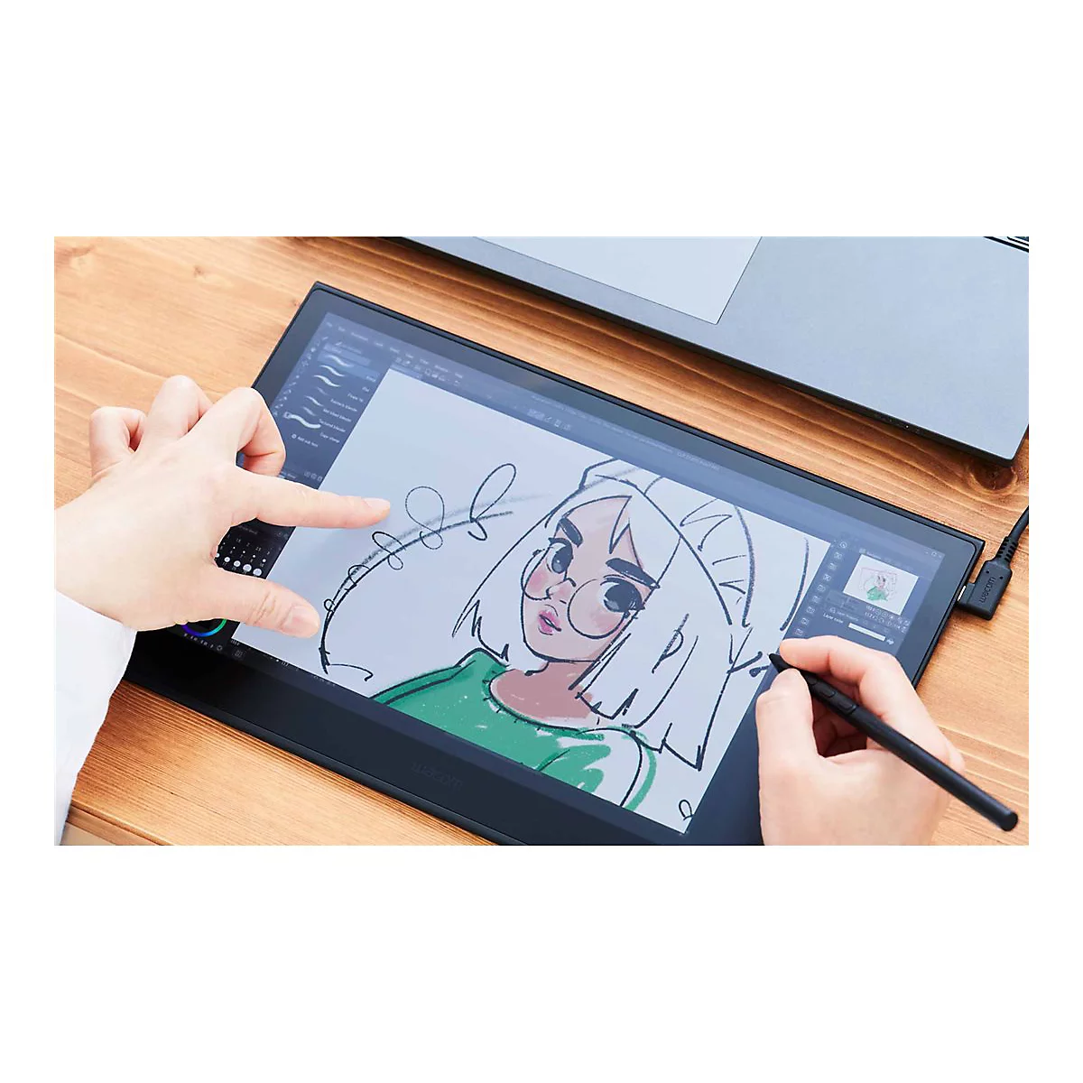 Wacom Movink 13 - Digitalisierer mit OLED-Display - 29.4 x 16.5 cm - Multi-Touch (10-Punkt) - projiziert kapazitiv - kabelgebunden