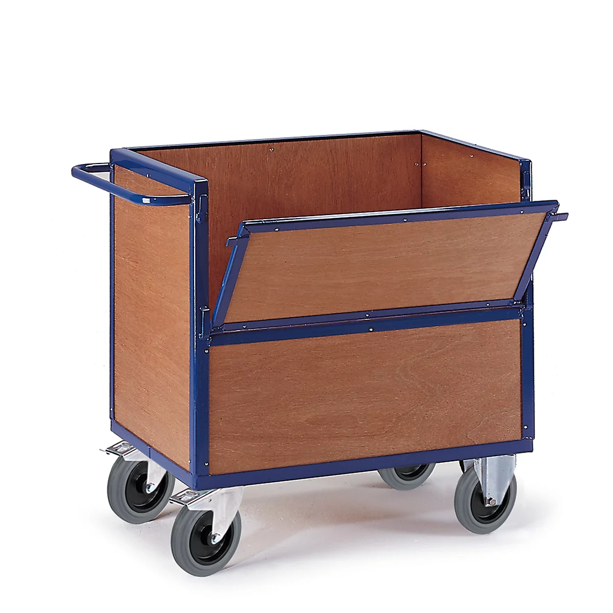 Wagen met houten kist, 965 x 665 mm