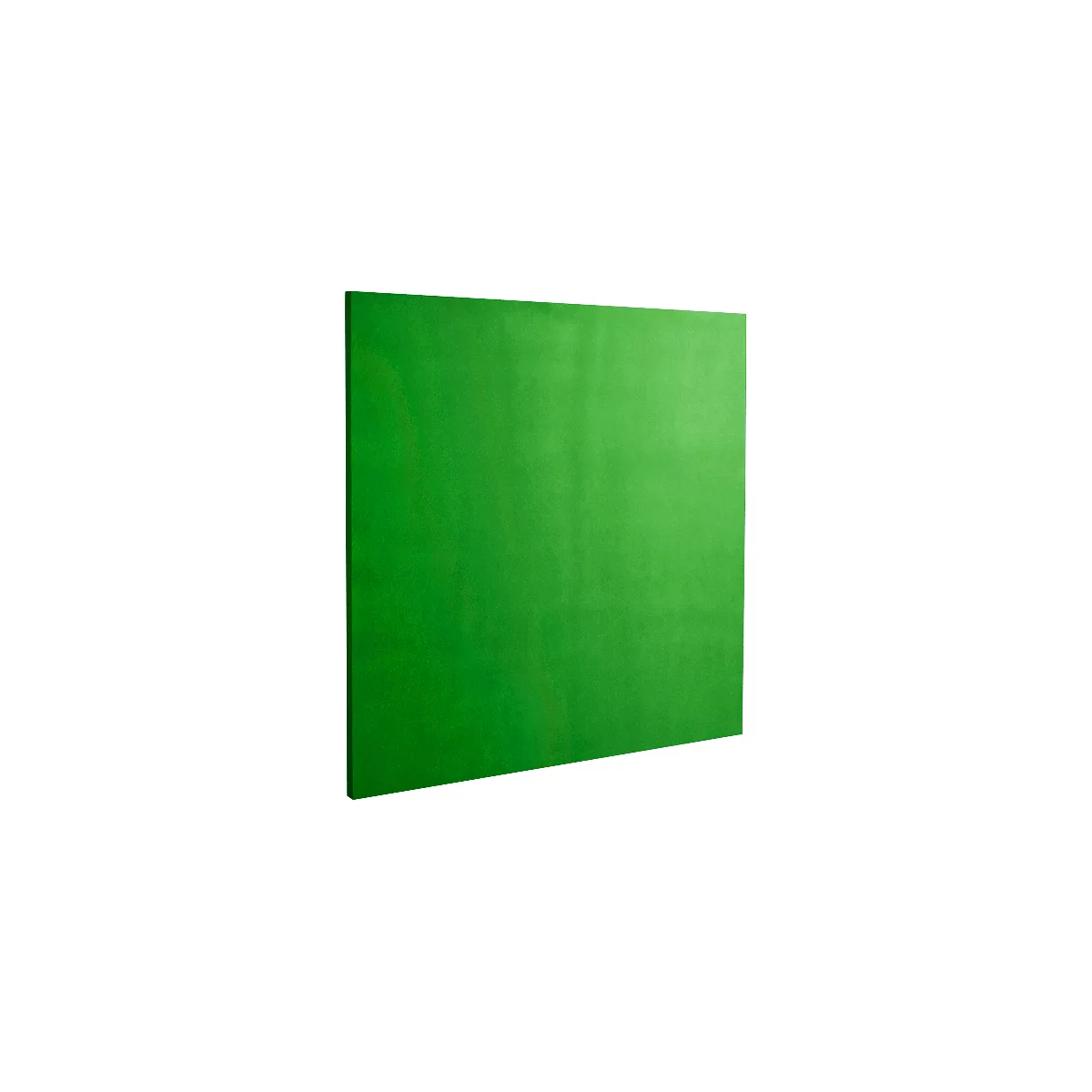 A green background cloth, photographed diagonally from the side.