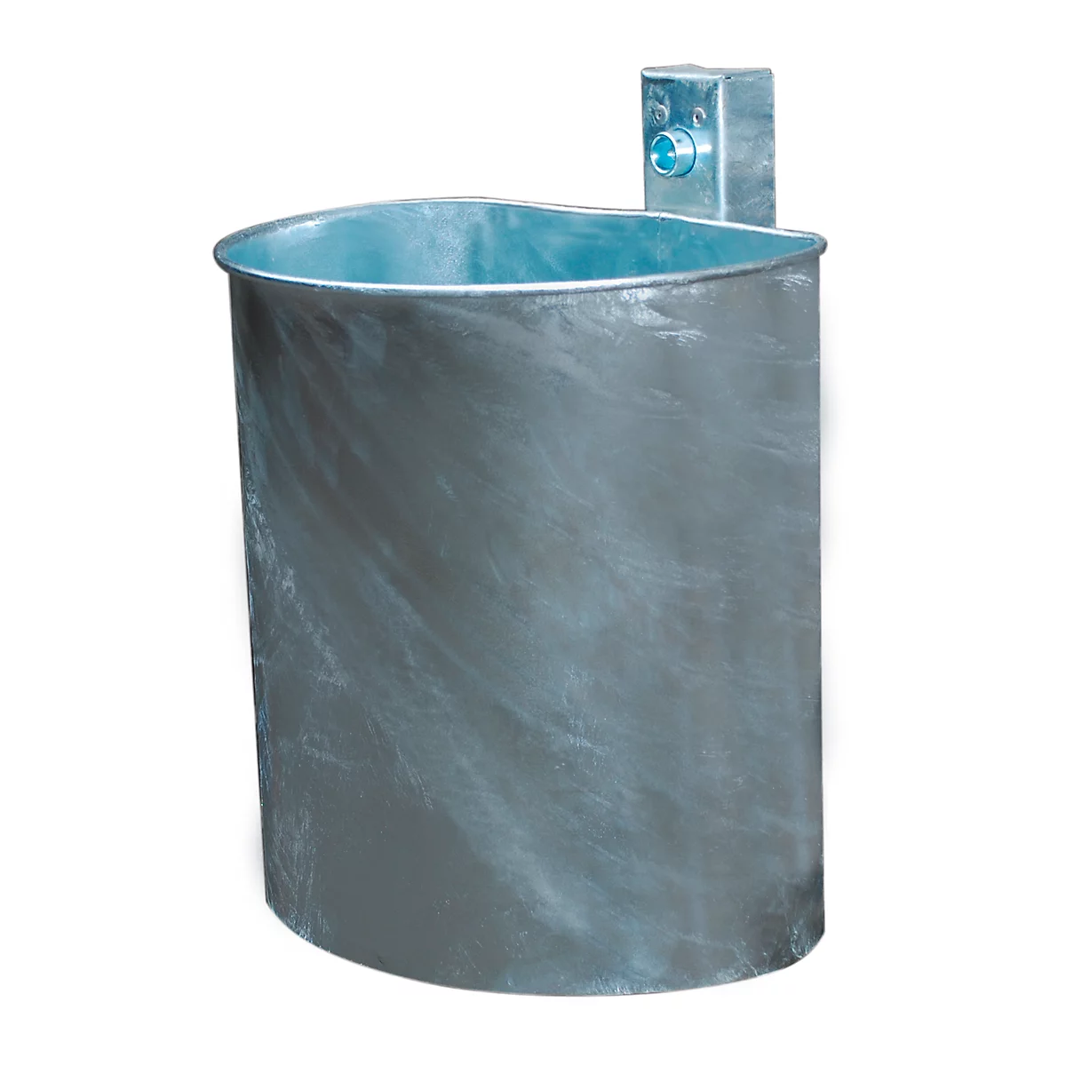 Wandafvalbak, 20 liter, Ø 330/230 x H 340 mm, niet-geperforeerd, gegalvaniseerd