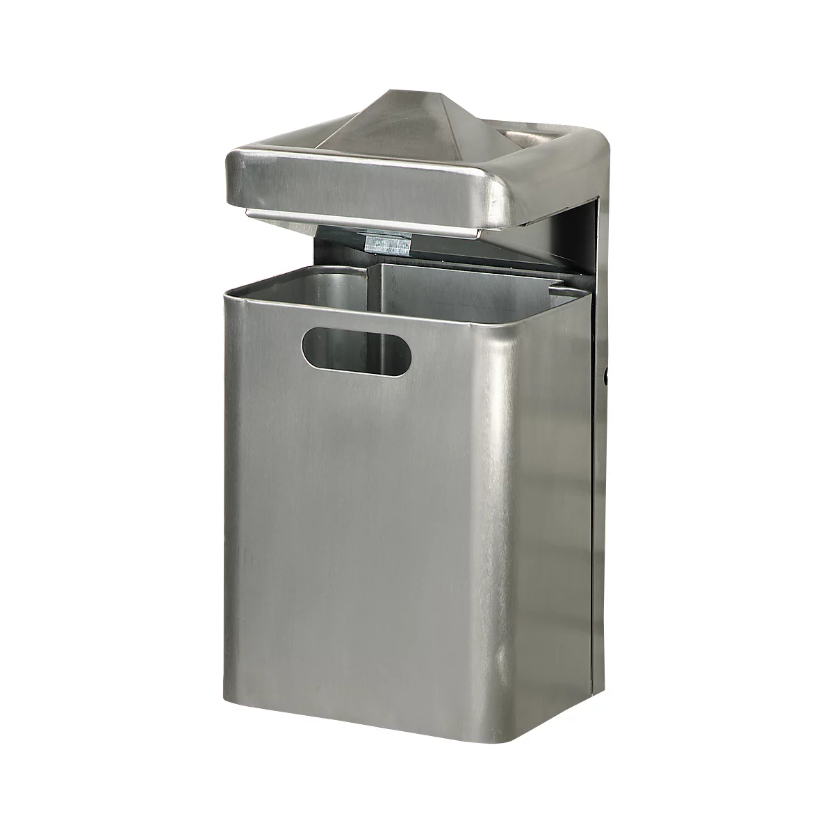 Wandasbak-/Afvalcombinatie, 35 liter, rvs