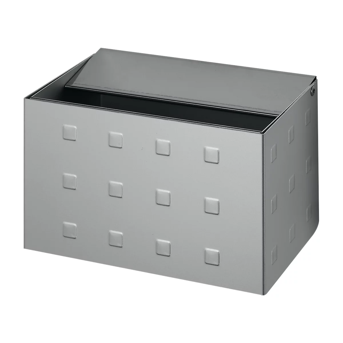 Wandasbak, B 200 x D 125 x H 125 mm, aluminium geanodiseerd