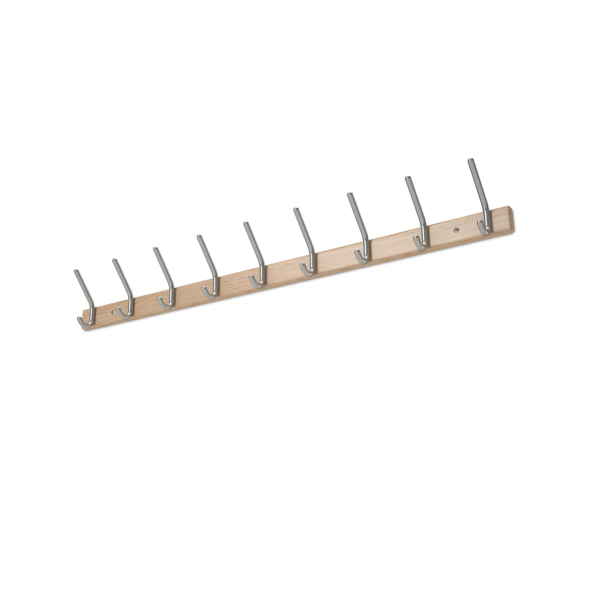 Wandgarderobe, Alu/Buche, 1300 mm breit