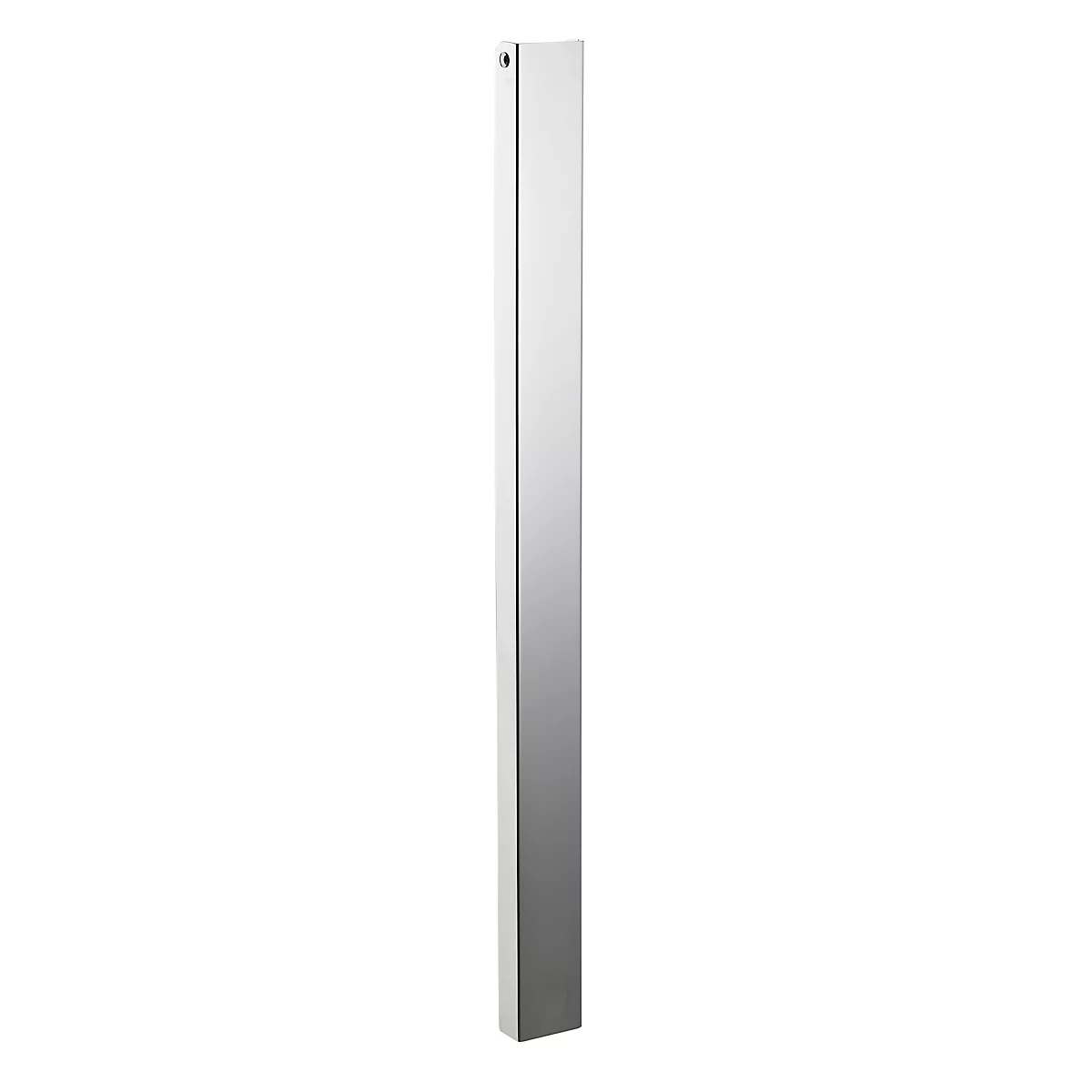 Schlanke, rechteckige Säule, vermutlich Teil eines modernen Design-Elements. Der graue Körper verjüngt sich leicht nach unten.