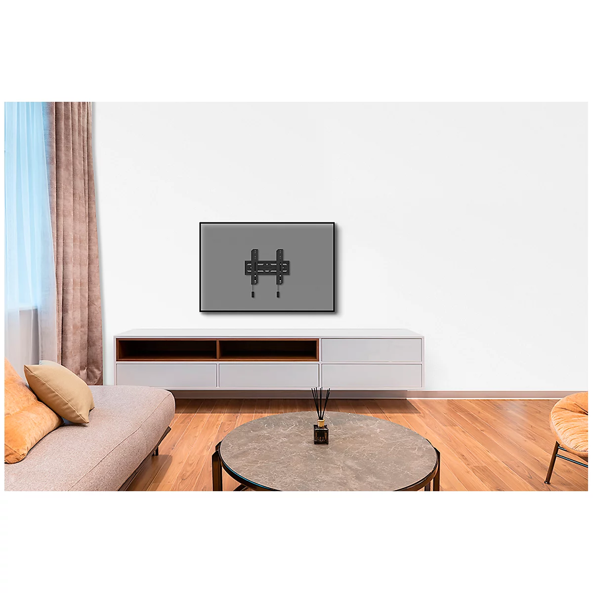 Wandhalterung Neomounts® by Newstar Select WL30S-850BL12, für 1 Monitor 24-55' & bis 50 kg, feststehend, abschließbar, nivellierbar, VESA, 5 Jahre Garantie, schwarz