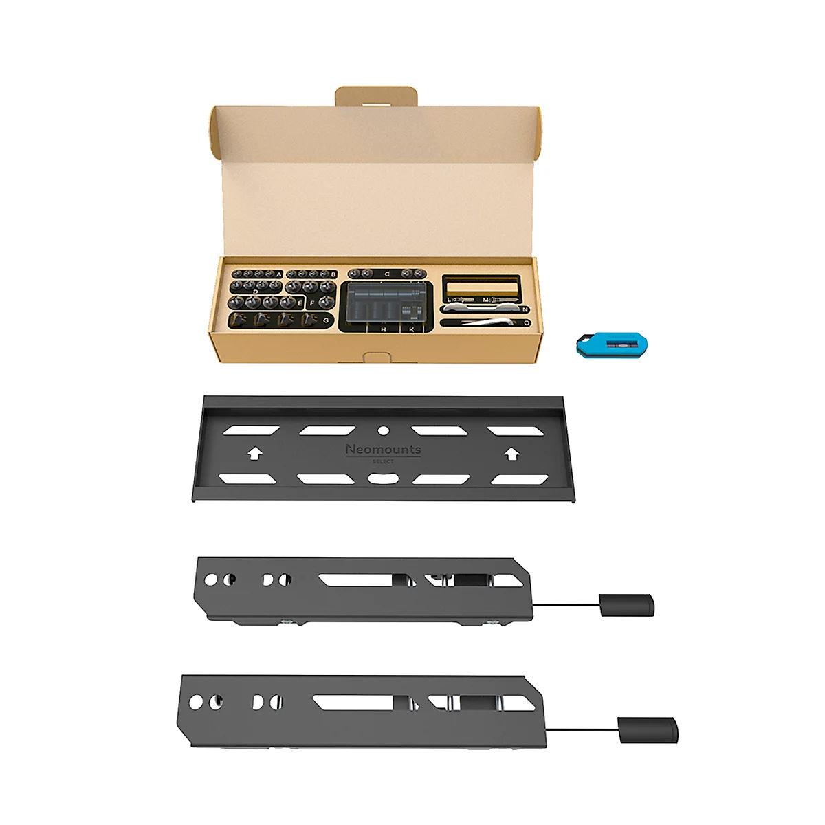 Wandhalterung Neomounts® by Newstar Select WL30S-850BL12, für 1 Monitor 24-55' & bis 50 kg, feststehend, abschließbar, nivellierbar, VESA, 5 Jahre Garantie, schwarz