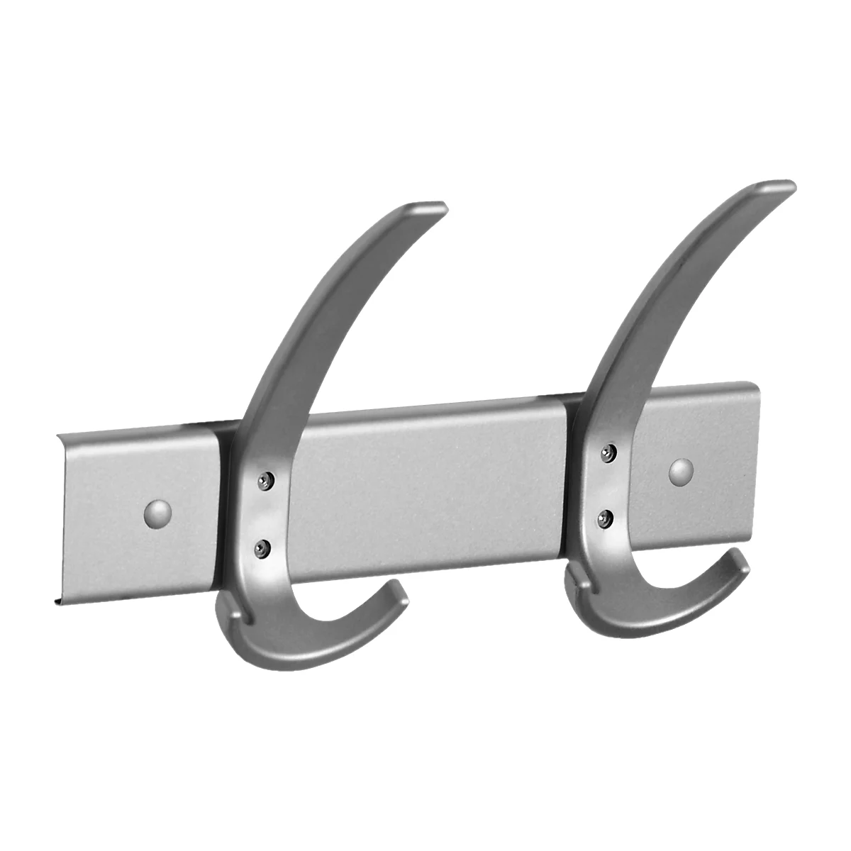 Wandkapstok - alu - 2 x 3-voudige haak