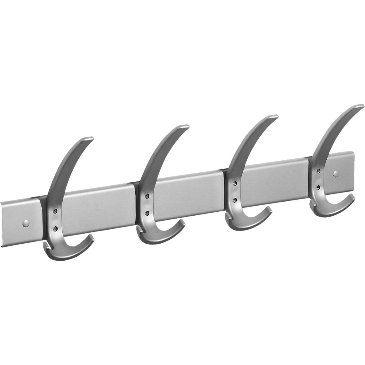 Wandkapstok - alu - 4 x 3-voudige haak