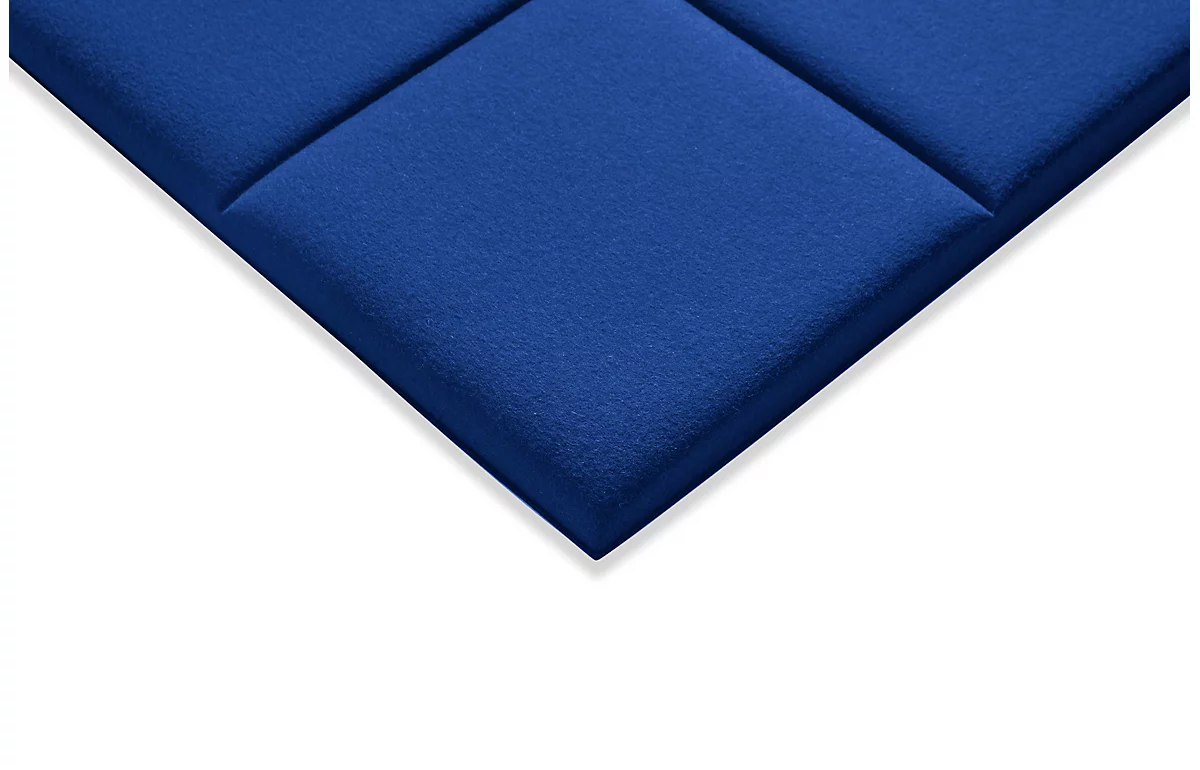 Wandpaneele m. Magnetbefestigung, B 604 x T 604 x H 47 mm, versch. 4 Square-Design, azurblau