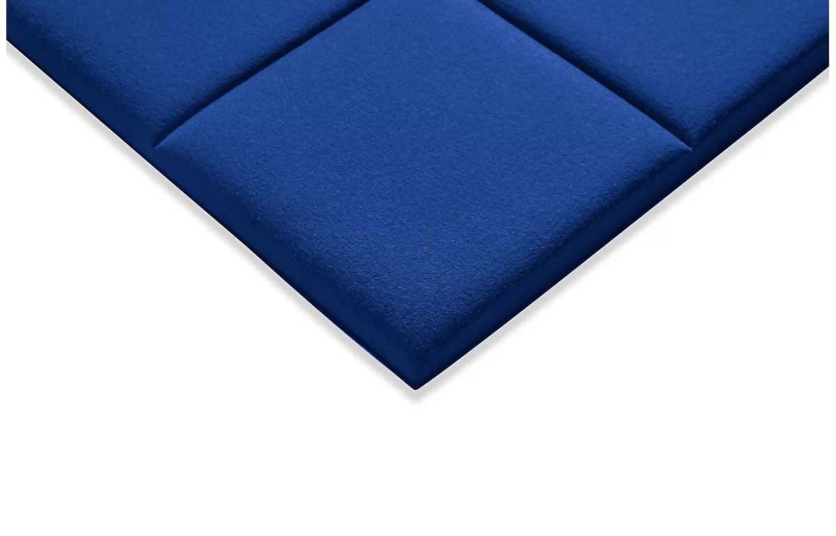 Wandpaneele m. Magnetbefestigung, B 604 x T 604 x H 47 mm, versch. 9 Square-Design, azurblau
