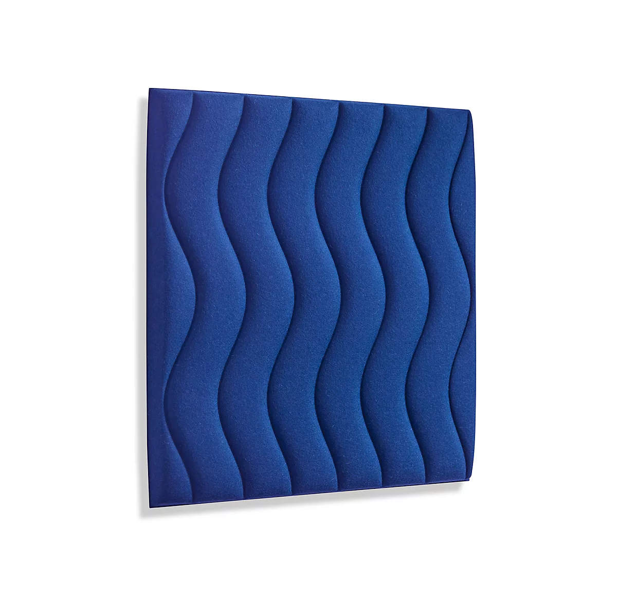 Wandpaneele m. Magnetbefestigung, B 604 x T 604 x H 47 mm, versch. Waves-Design, azurblau