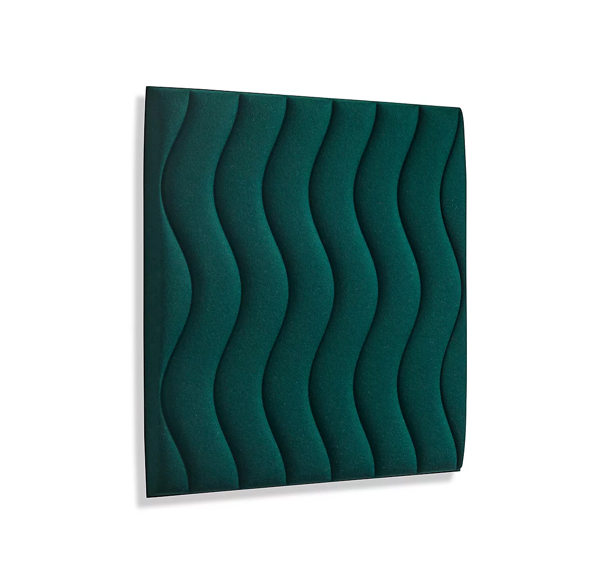 Wandpaneele m. Magnetbefestigung, B 604 x T 604 x H 47 mm, versch. Waves-Design, tannengrün