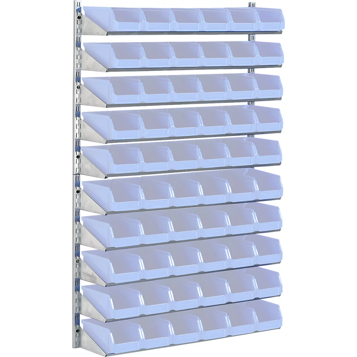 BRB Wandregal Aus Edelstahl BxTxH 1000x250x360 Mm, 2 Böden, Silber