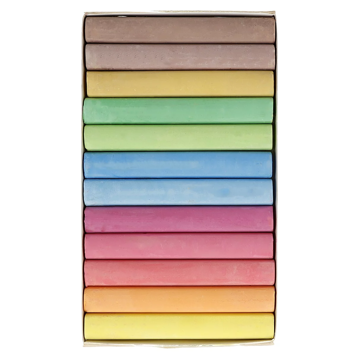 Wandtafelkreide Westcott, mehrfarbig, staubarm, leicht abwaschbar, 12 x 84 mm, 12 Stück