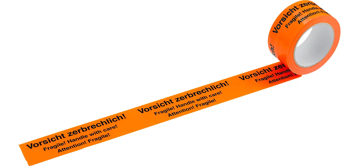 Warnband "VORSICHT ZERBRECHLICH", 66 m x 50 mm