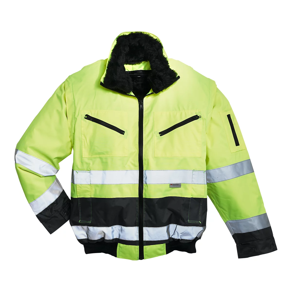 Warnschutz-Pilotjacke, gelb/grau, Gr. XL