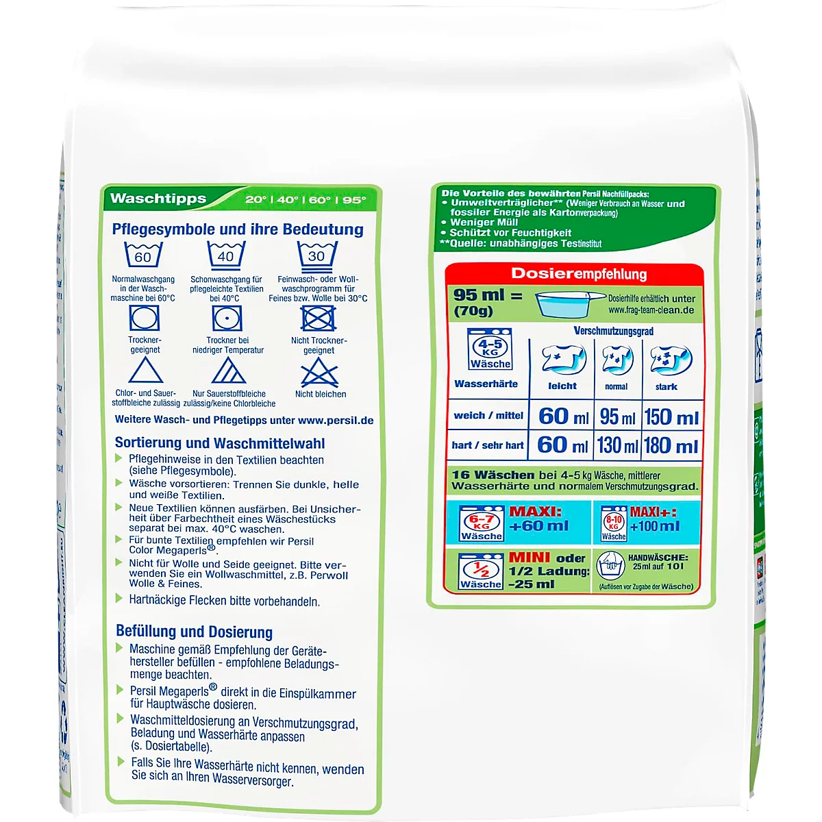 Waschmittel Persil Universal Megaperls, 16 Waschladungen, Tiefenrein-Technologie, bis 95°