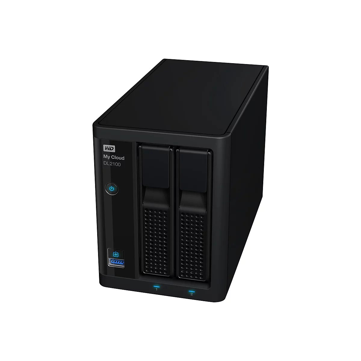 WD My Cloud PR2100 WDBBCL0160JBK - NAS-Server - 2 Schächte - 16 TB - HDD 8 TB x 2 - RAID RAID 0, 1, JBOD