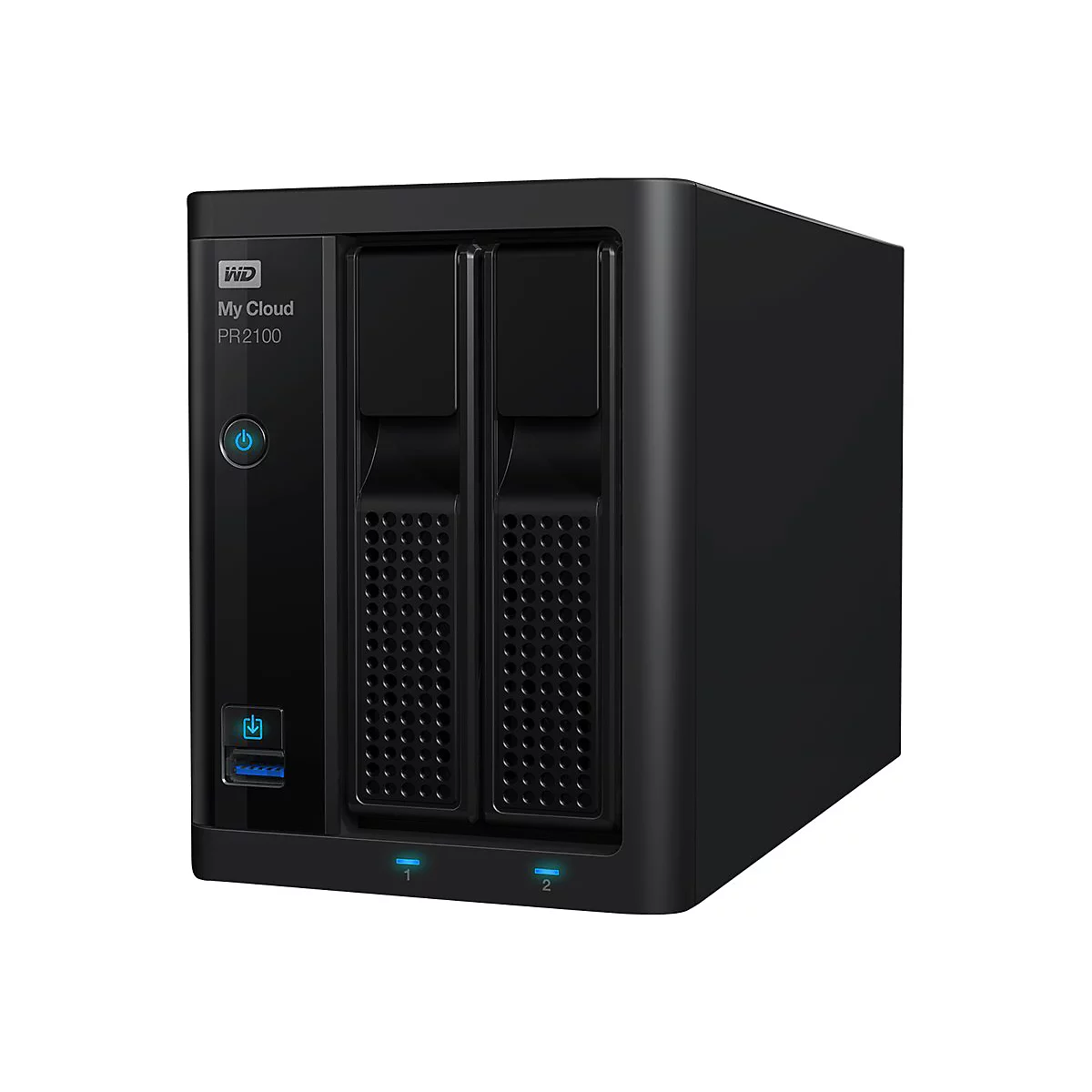 WD My Cloud PR2100 WDBBCL0160JBK - NAS-Server - 2 Schächte - 16 TB - HDD 8 TB x 2 - RAID RAID 0, 1, JBOD