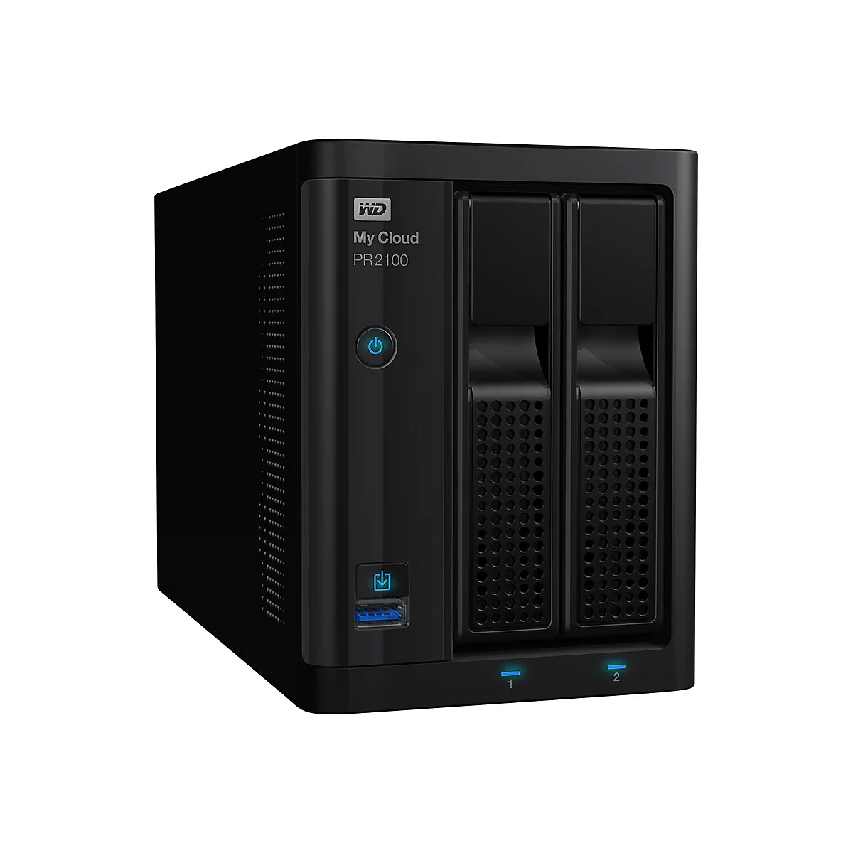 WD My Cloud PR2100 WDBBCL0160JBK - NAS-Server - 2 Schächte - 16 TB - HDD 8 TB x 2 - RAID RAID 0, 1, JBOD
