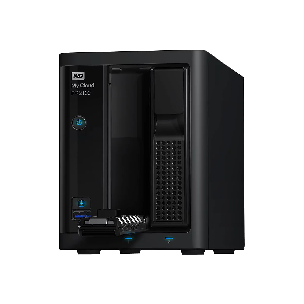 WD My Cloud PR2100 WDBBCL0160JBK - NAS-Server - 2 Schächte - 16 TB - HDD 8 TB x 2 - RAID RAID 0, 1, JBOD