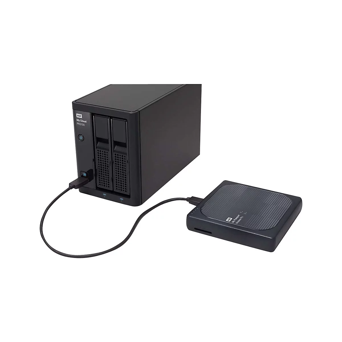 WD My Cloud PR2100 WDBBCL0160JBK - NAS-Server - 2 Schächte - 16 TB - HDD 8 TB x 2 - RAID RAID 0, 1, JBOD