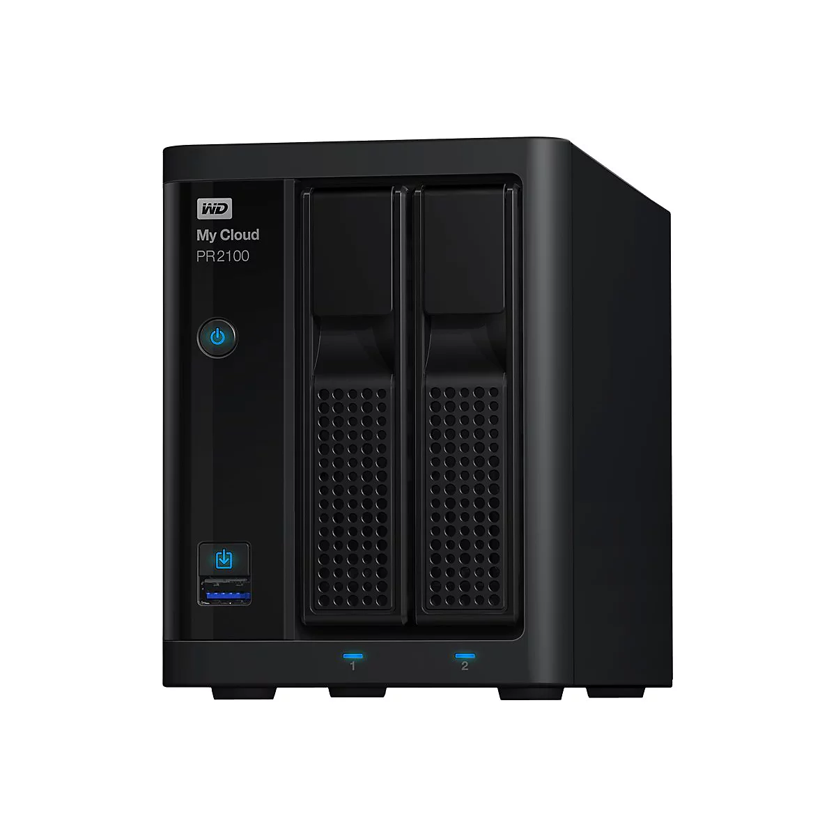 WD My Cloud PR2100 WDBBCL0160JBK - NAS-Server - 2 Schächte - 16 TB - HDD 8 TB x 2 - RAID RAID 0, 1, JBOD