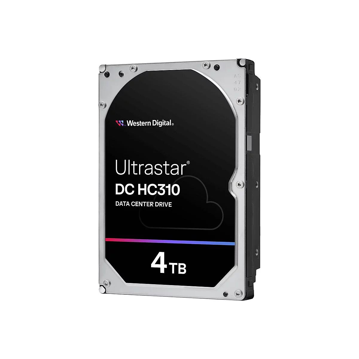 Disque dur Western Digital Ultrastar DC HC310, avec une capacité de stockage de 4 To.